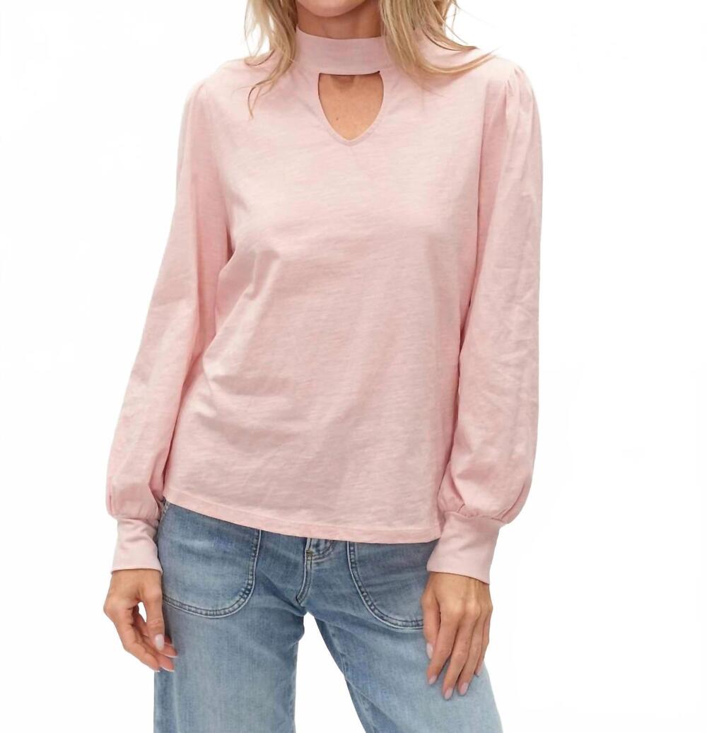 NEW SIX/FIFTY rosie key hole top in rose quartz